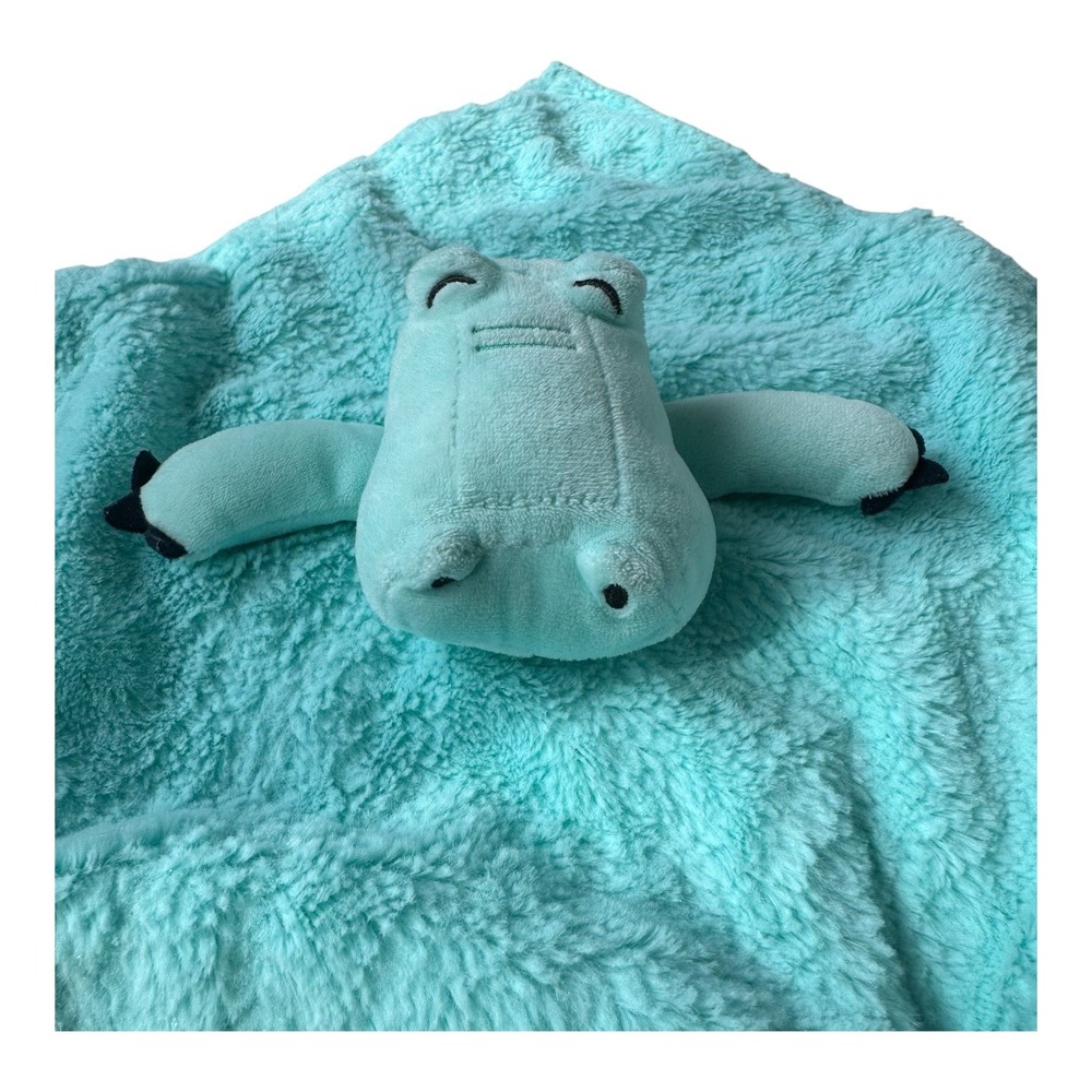 Just One You Carter's Crocodile Lovey Aqua Plush Security Blanket 2021 HTF Gator - Picture 2 of 5